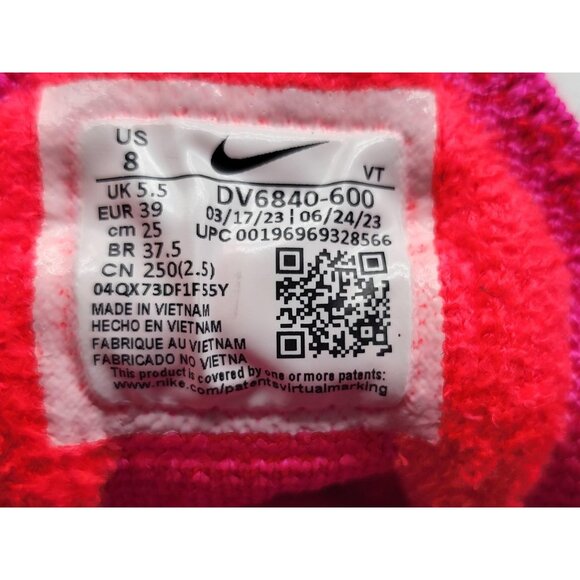 Nike Air Vapormax Flyknit 2023 Shoes Womens Size‎ 8 Pink Red Running DV6840-600 - Picture 8 of 9